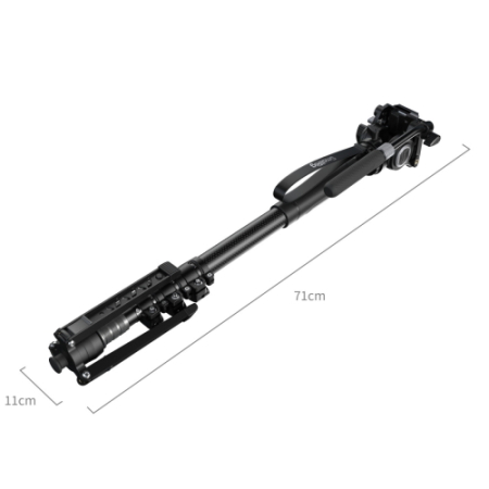 SmallRig 6623 - profesjonalny monopod Carbon z głowicą video i podstawą - wymiary, złożony